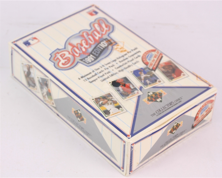 1991 Upper Deck Baseball Trading Cards Unopened Hobby Box - 36 Packs of 15 Cards Each