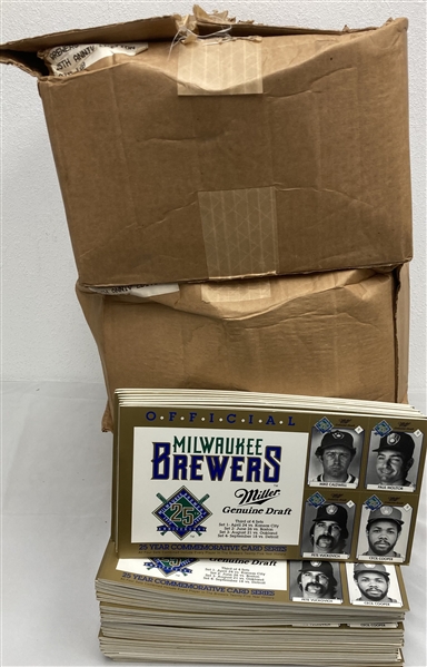 1994 Milwaukee Brewers Case Lot of 900+ Unused Baseball Trading Card Books (Direct from Original Cases)