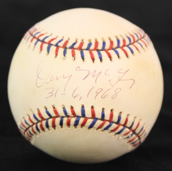 1995 Denny McLain Detroit Tigers Signed Official All-Star Game Baseball (JSA)