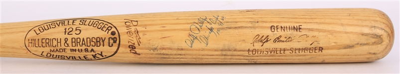 1966 Adolfo Phillips Chicago Cubs Signed H&B Louisville Slugger Professional Model Game Used Bat (MEARS A10/JSA)