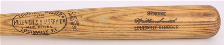 1967-68 Willie Smith Cleveland Indians H&B Louisville Slugger Professional Model Game Used Bat (MEARS A8)