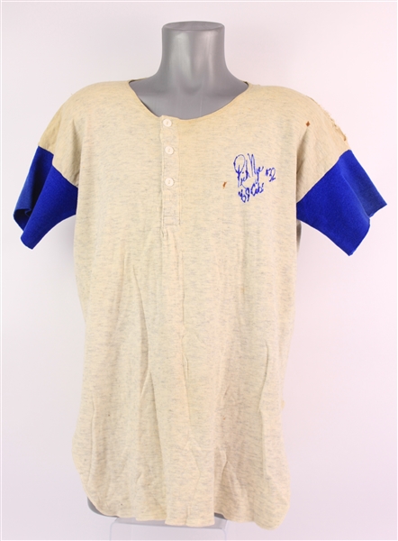 1966-69 Rich Nye Chicago Cubs Signed Game Worn Undershirt (MEARS LOA/JSA)