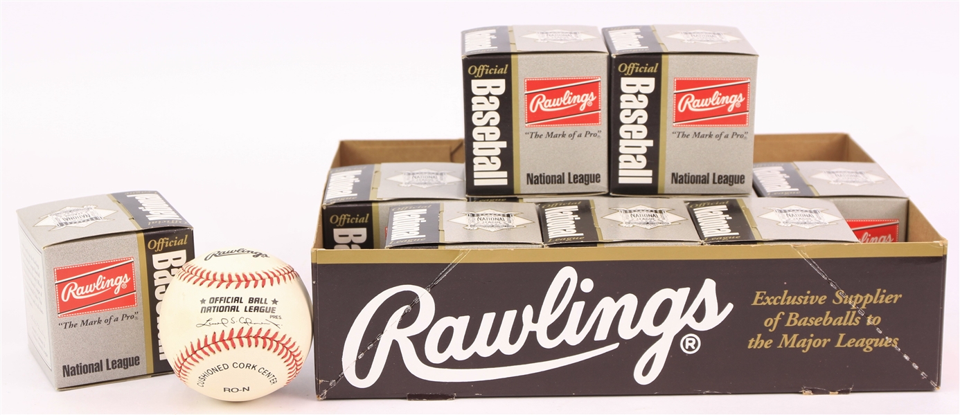 1995-99 Rawlings Official National League Leonard Coleman Baseballs - Case of 12