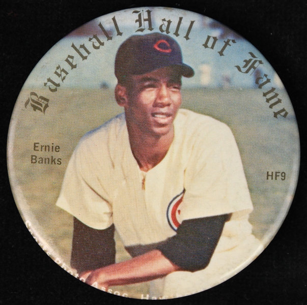 1978 Ernie Banks Chicago Cubs Baseball Hall of Fame 3" Pinback Button 