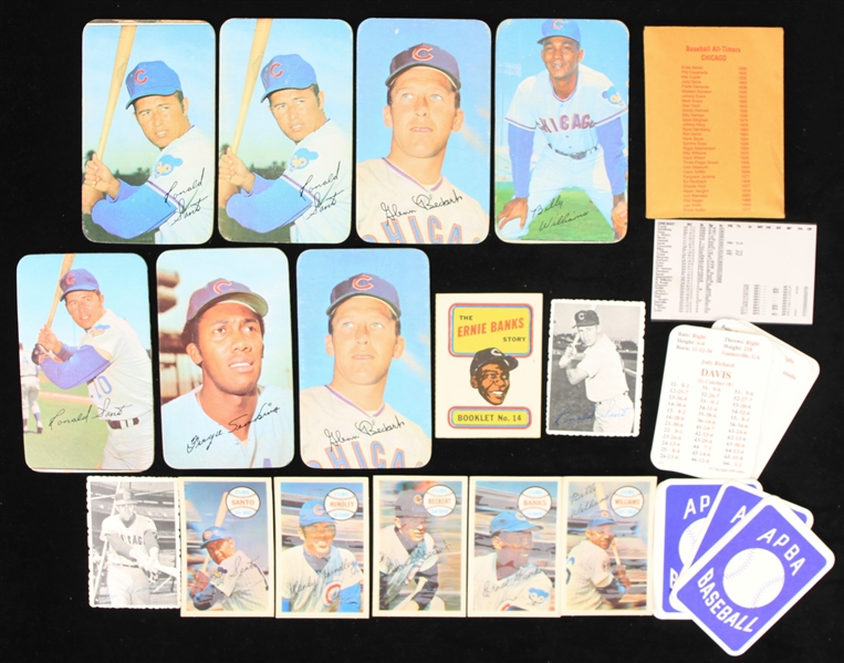 1960s-90s Chicago Cubs Trading & Game Card Collection - Lot of 46