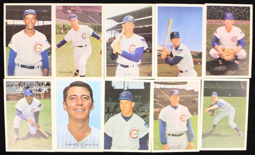 1969 Chicago Cubs 6" x 9" Player Photos - Lot of 20