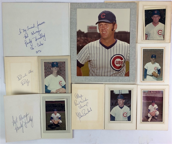 1960s-70s Chicago Cubs Baney Sterling Original Photograph Player Portfolios - Lot of 10 w/ 4 Signed Including Randy Hundley, Glenn Beckert & Rich Nye (JSA)