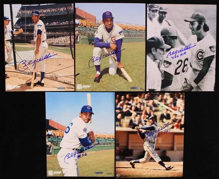 1990s-2000s Billy Williams Chicago Cubs Signed 8" x 10" Photos - Lot of 9 
