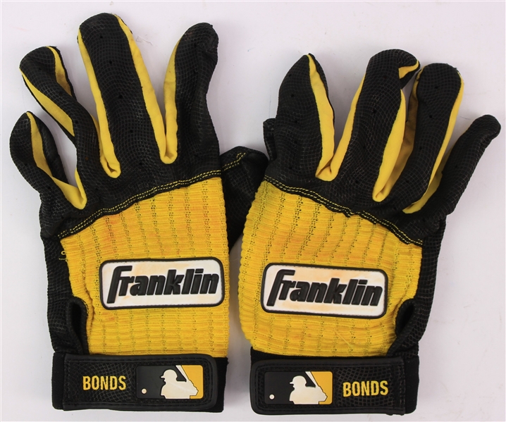 2000s Barry Bonds Post-Career Franklin Batting Gloves (MEARS LOA)