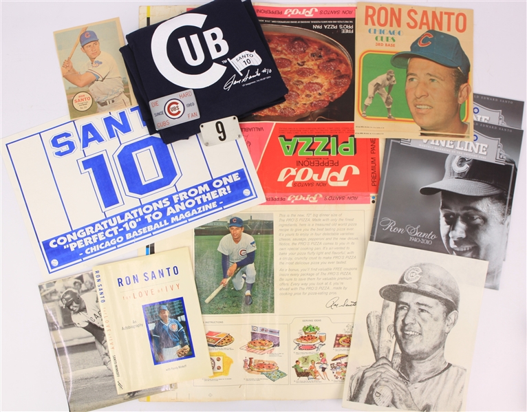 1960s-2010s Ron Santo Chicago Cubs Memorabilia Collection - Lot of 22 w/ Publications, Signed Items & More (JSA)
