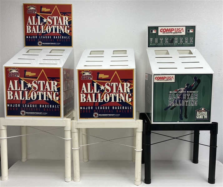 1999-2000 Major League Baseball All-Star Ballot Boxes (Lot of 3)