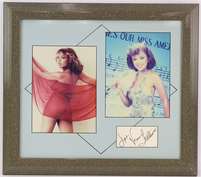 1980s Vanessa Williams Miss America Signed 19x21 Framed Photos (JSA)
