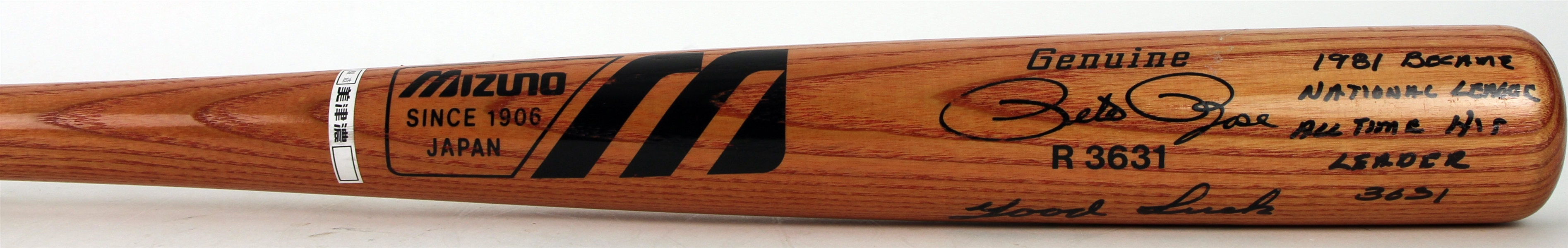 1981 Pete Rose Philadelpia Phillies Signed Mizuno Professional Model Bat (MEARS A5/JSA & PSA/DNA)