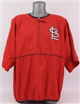 2004 Albert Pujols St. Louis Cardinals Half Zip Pullover Jacket (MEARS LOA)