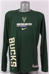 2020 (January 24) Giannis Antetokounmpo Milwaukee Bucks NBA Paris Game Warm Up Shirt (MEARS LOA/Fanatics)