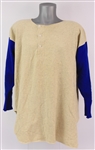 1950s-60s Rawlings Cream/Blue #24 Baseball Undershirt Attributed to Walter Alston (MEARS LOA)