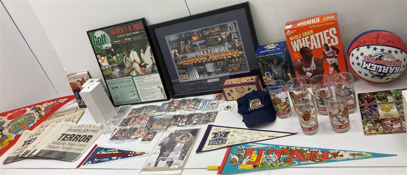 1990s-2000s Basketball & Hockey Trading Cards, Glassware & more (Lot of 50+)