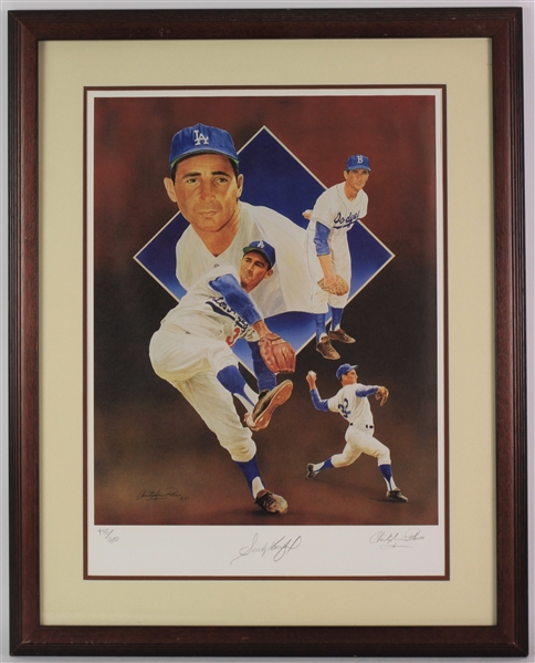 1987 Sandy Koufax L.A. Dodgers Signed Limited Edition 24x30 Lithograph (JSA)