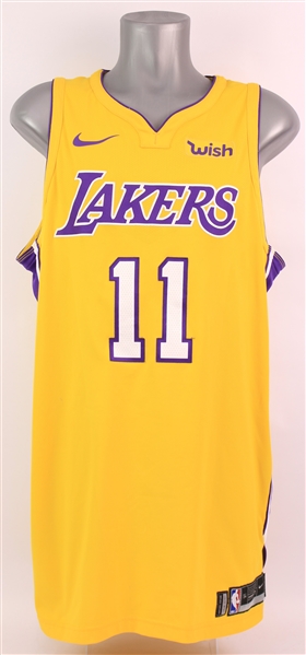 2017-18 Brook Lopez Los Angeles Lakers Game Worn Home Jersey (MEARS A5)