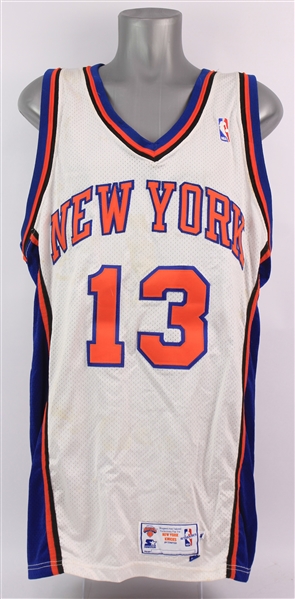 1997-98 Anthony Bowie New York Knicks Game Worn Home Jersey (MEARS LOA)