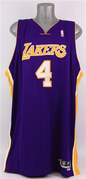 2005-06 Luke Walton Los Angeles Lakers Game Worn Road Jersey (MEARS LOA)