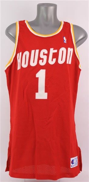 1991-92 Buck Johnson Houston Rockets Game Worn Road Jersey (MEARS LOA)