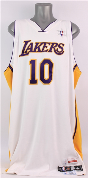 2008 (December 25) Vladimir Radmanovic Los Angeles Lakers Christmas Day Game Worn Home Jersey (MEARS A10/MeiGray))