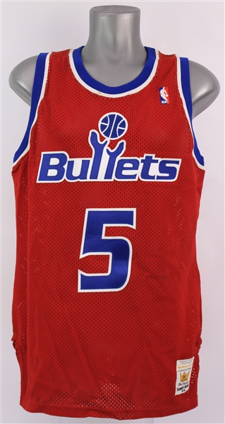 1987-90 Darrell Walker Washington Bullets Game Worn Road Jersey (MEARS LOA)