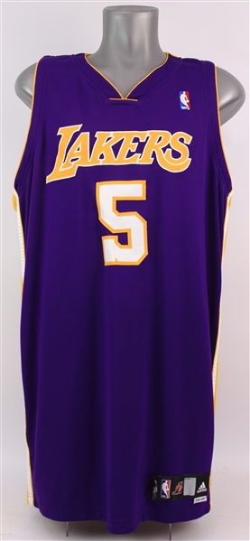 2006-07 Jordan Farmar Los Angeles Lakers Game Worn Road Jersey (MEARS LOA)