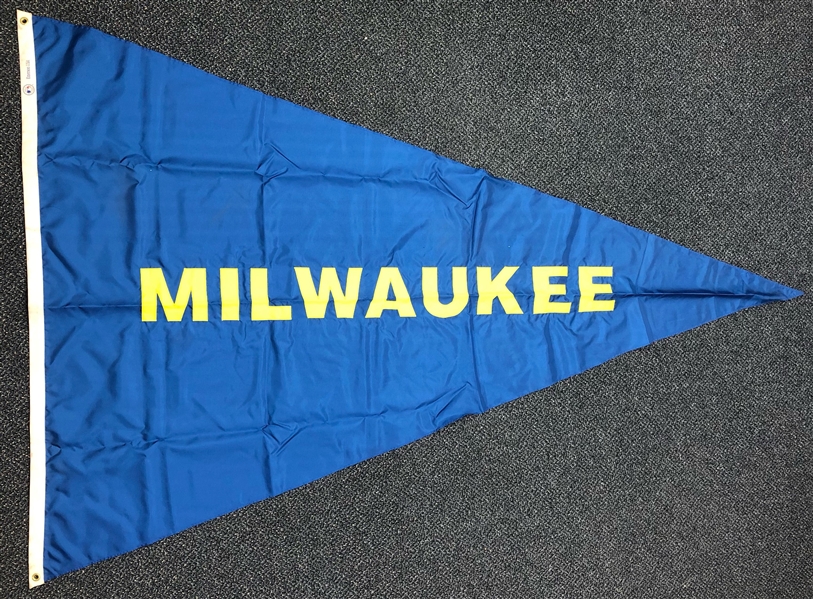 1980s Milwaukee Brewers 60" x 96" Yankee Stadium Flag (MEARS LOA/Yankees COA)