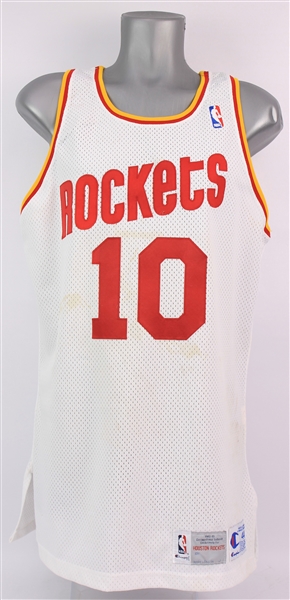 1992-93 Terry Teagle Houston Rockets Home Jersey (MEARS LOA)