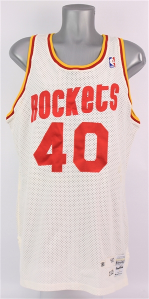1988-89 Tim McCormick Houston Rockets Game Worn Home Jersey (MEARS LOA)