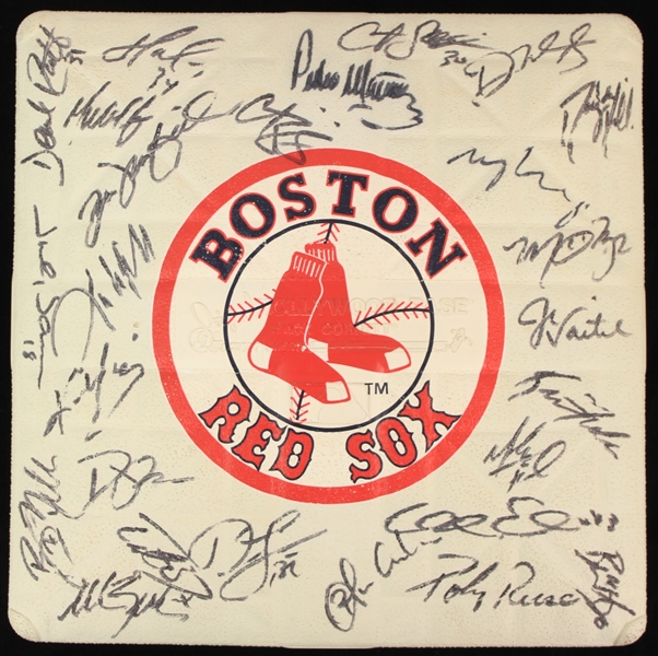 2004 World Series Champion Boston Red Sox Clubhouse Signed Base 