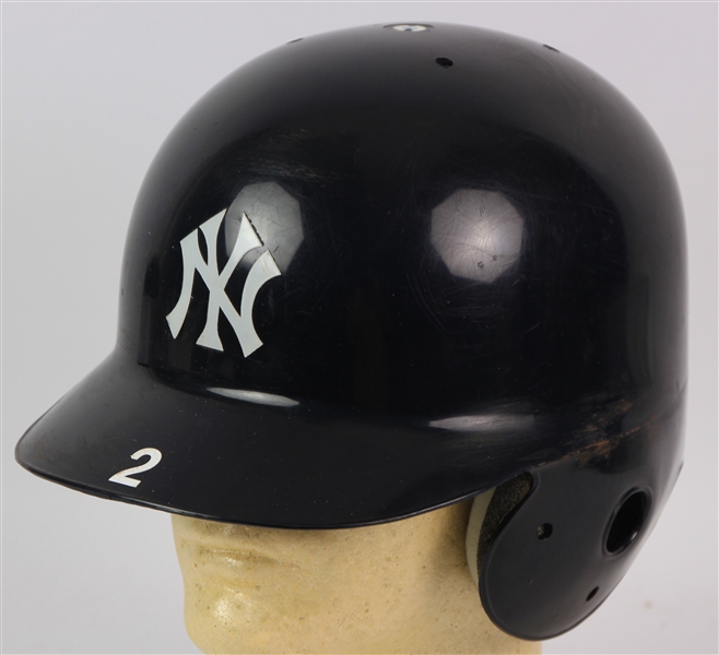 1998-99 Derek Jeter New York Yankees Game Worn Batting Helmet (MEARS LOA)
