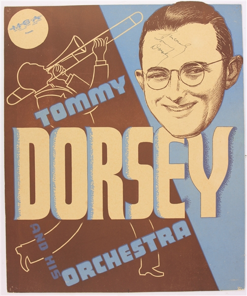 1905-1956 Tommy Dorsey & His Orchestra Signed 13x16 Broadside (JSA)
