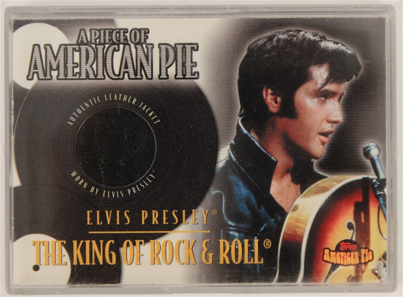 2001 Elvis Presley The King of Rock N Roll Topps American Pie Authentic Leather Jacket Relic Card