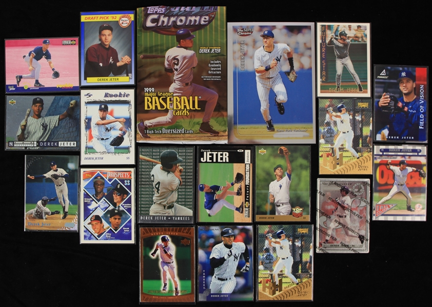 1993-99 Derek Jeter New York Yankees Baseball Trading Cards - Lot of 18