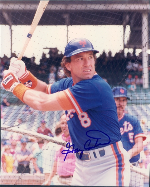 1980s Gary Carter New York Mets Signed 8" x 10" Photo (JSA)