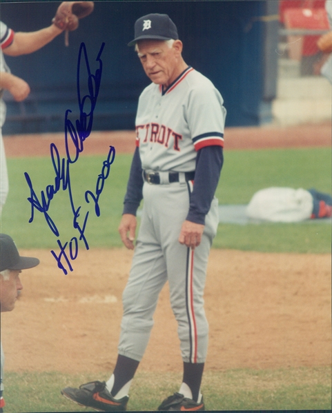 2000s Sparky Anderson Detroit Tigers Signed 8" x 10" Photo (JSA)