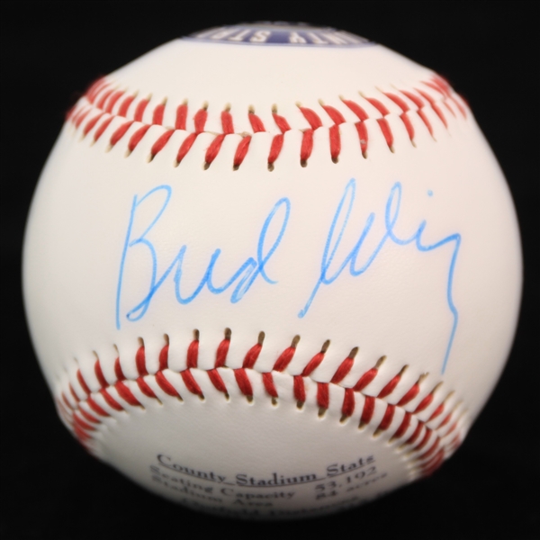 1999 Bud Selig Milwaukee Brewers Signed County Stadium Commemorative Baseball (JSA)