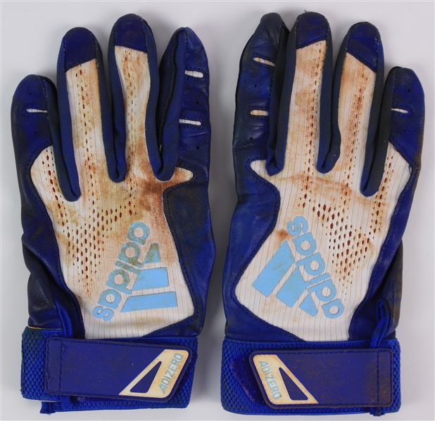 2019 Kris Bryant Chicago Cubs Game Worn Adidas Batting Gloves (MEARS LOA)
