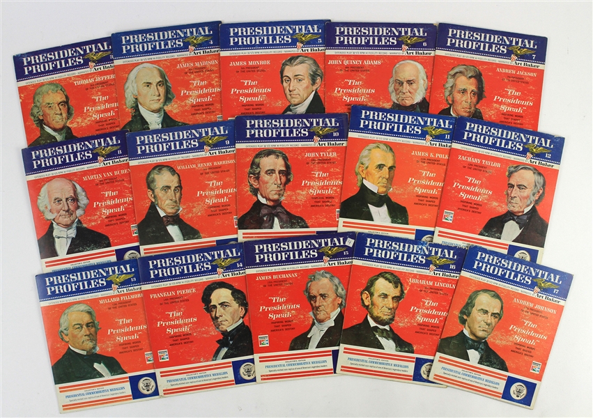 1966 Presidential Profiles Record Collection - Lot of 30 w/ Thomas Jefferson, Abraham Lincoln, Theodore Roosevelt & More