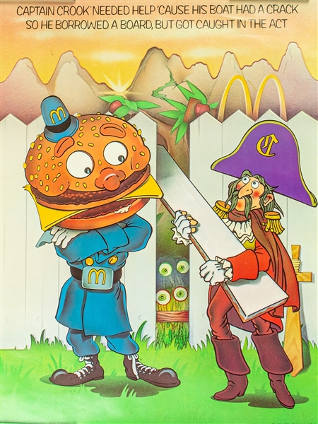 1976 McDonalds Captain Crook 16x20 Poster 