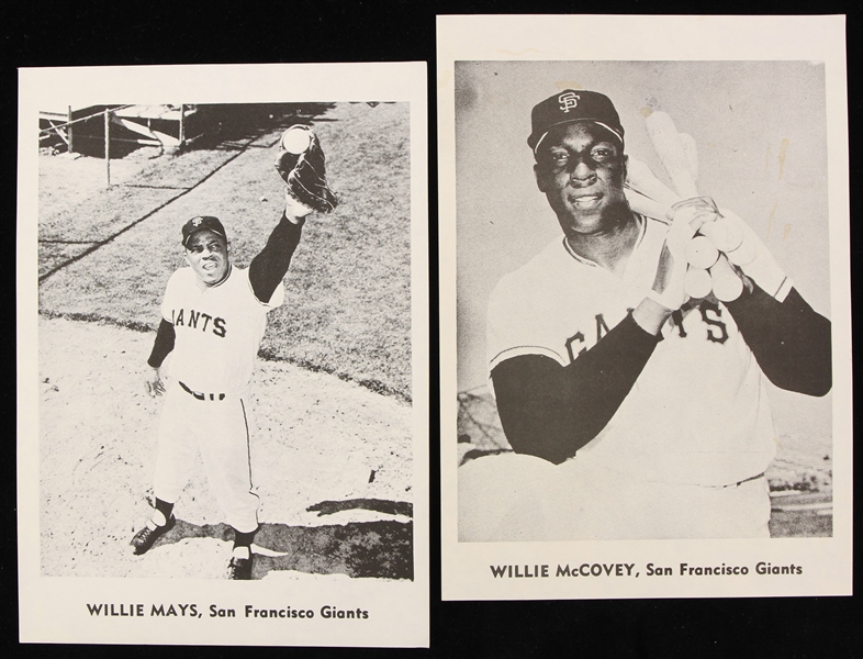 1960s Willie Mays Willie McCovey San Francisco Giants 5" x 7" Player Pack Photos - Lot of 2