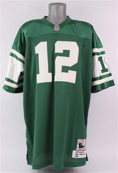 1968 Joe Namath New York Jets Mitchell & Ness Embroidered Signature Throwback Jersey