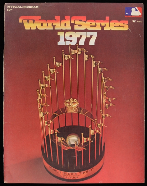 1977 New York Yankees Los Angeles Dodgers World Series Program 
