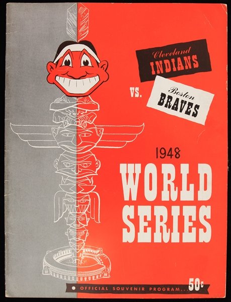 1948 Cleveland Indians Boston Braves Cleveland Stadium World Series Program
