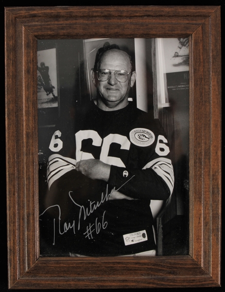 1990s Ray Nitschke Green Bay Packers Signed 6.5" x 8.5" Framed Photo (JSA)