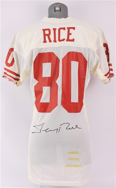 1988-89 Jerry Rice San Francisco 49ers Signed Road Jersey (MEARS A9.5/Beckett) "Worn during both Championship Seasons"