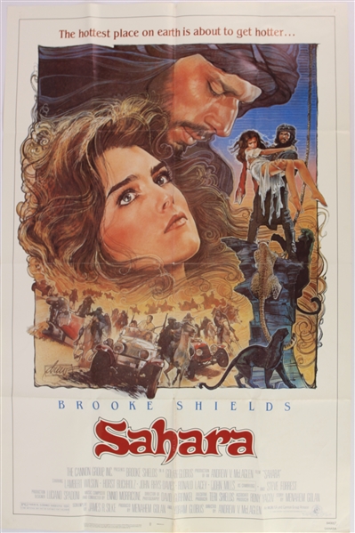 1983 Brooke Shields Sahara 27" x 41" One Sheet Movie Poster